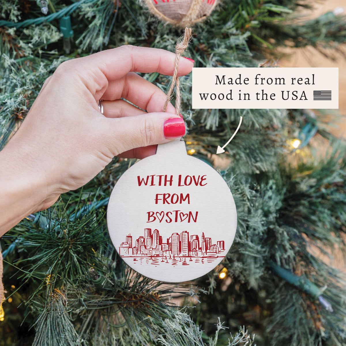 With Love from Boston Ornament