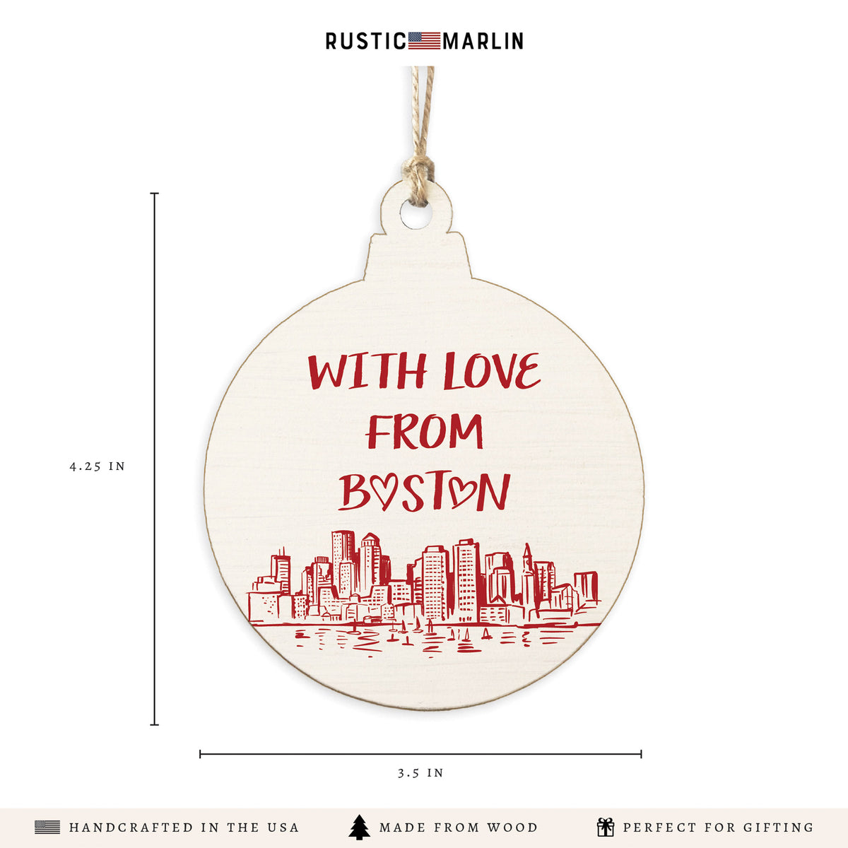 With Love from Boston Ornament