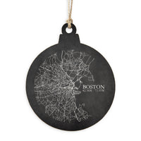 Boston Charcoal City Grid Ornament