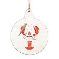 Boston Baseball Lobster Ornament