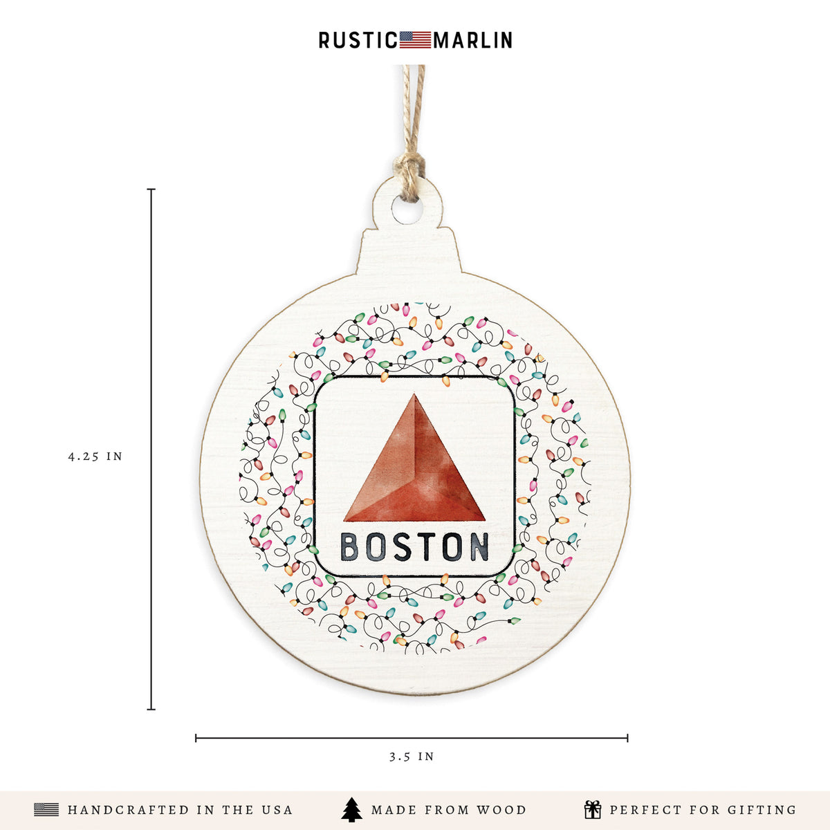Boston Christmas Citgo Ornament