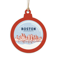 Boston Snow Ornament