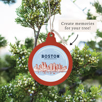 Boston Snow Ornament