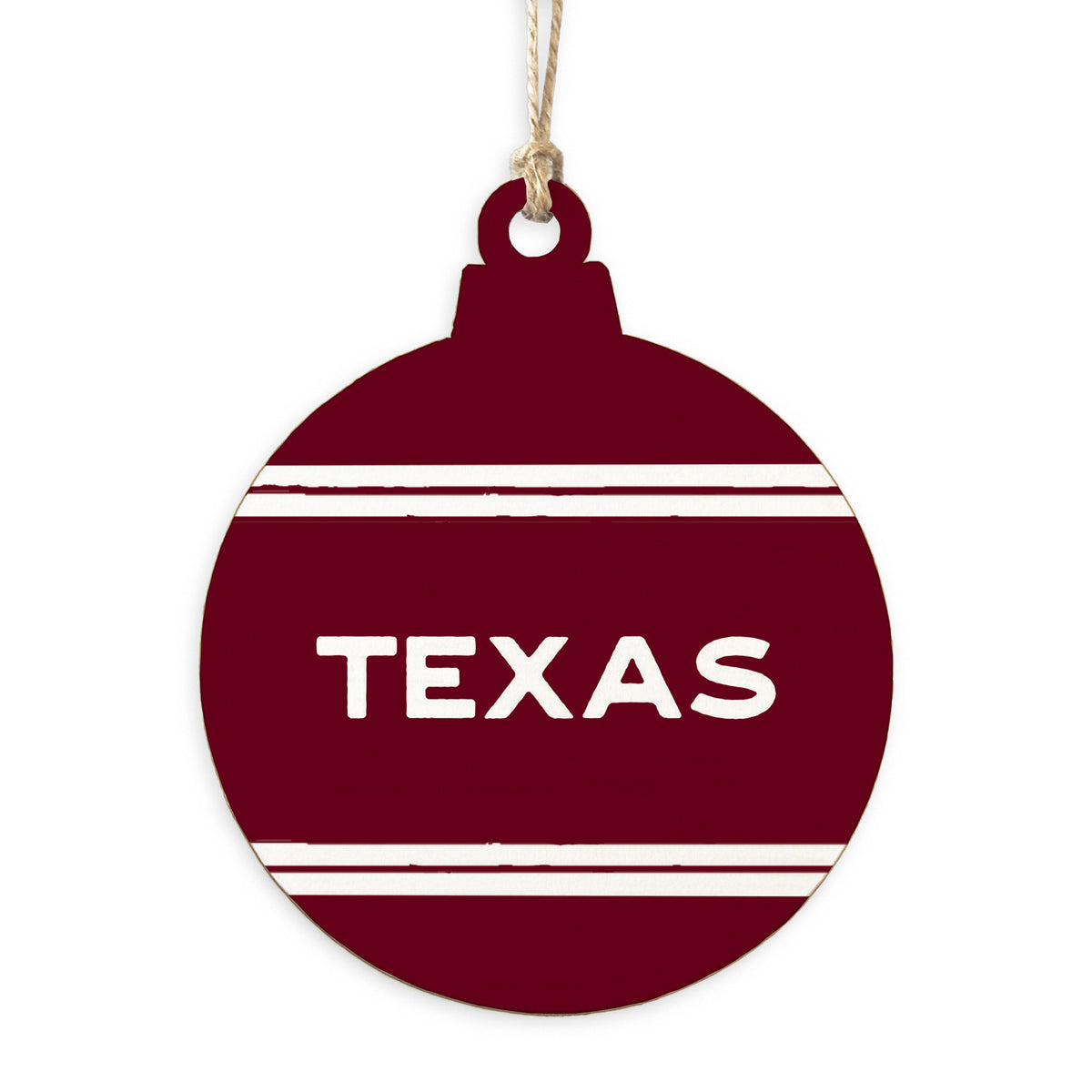 Collegiate Stripe Personalized Ornament