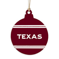 Collegiate Stripe Personalized Ornament