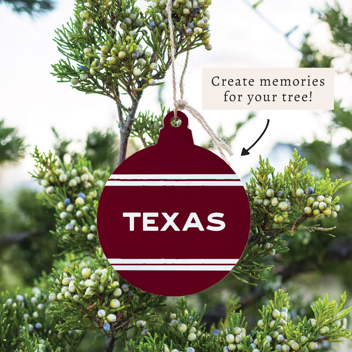 Collegiate Stripe Personalized Ornament