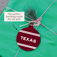 Collegiate Stripe Personalized Ornament