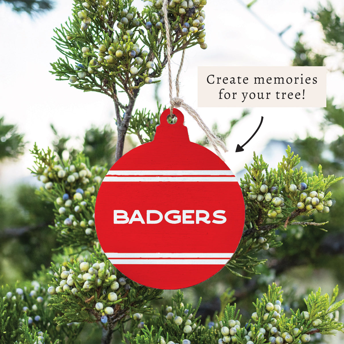 Collegiate Stripe Personalized Ornament