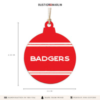 Collegiate Stripe Personalized Ornament