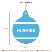 Collegiate Stripe Personalized Ornament