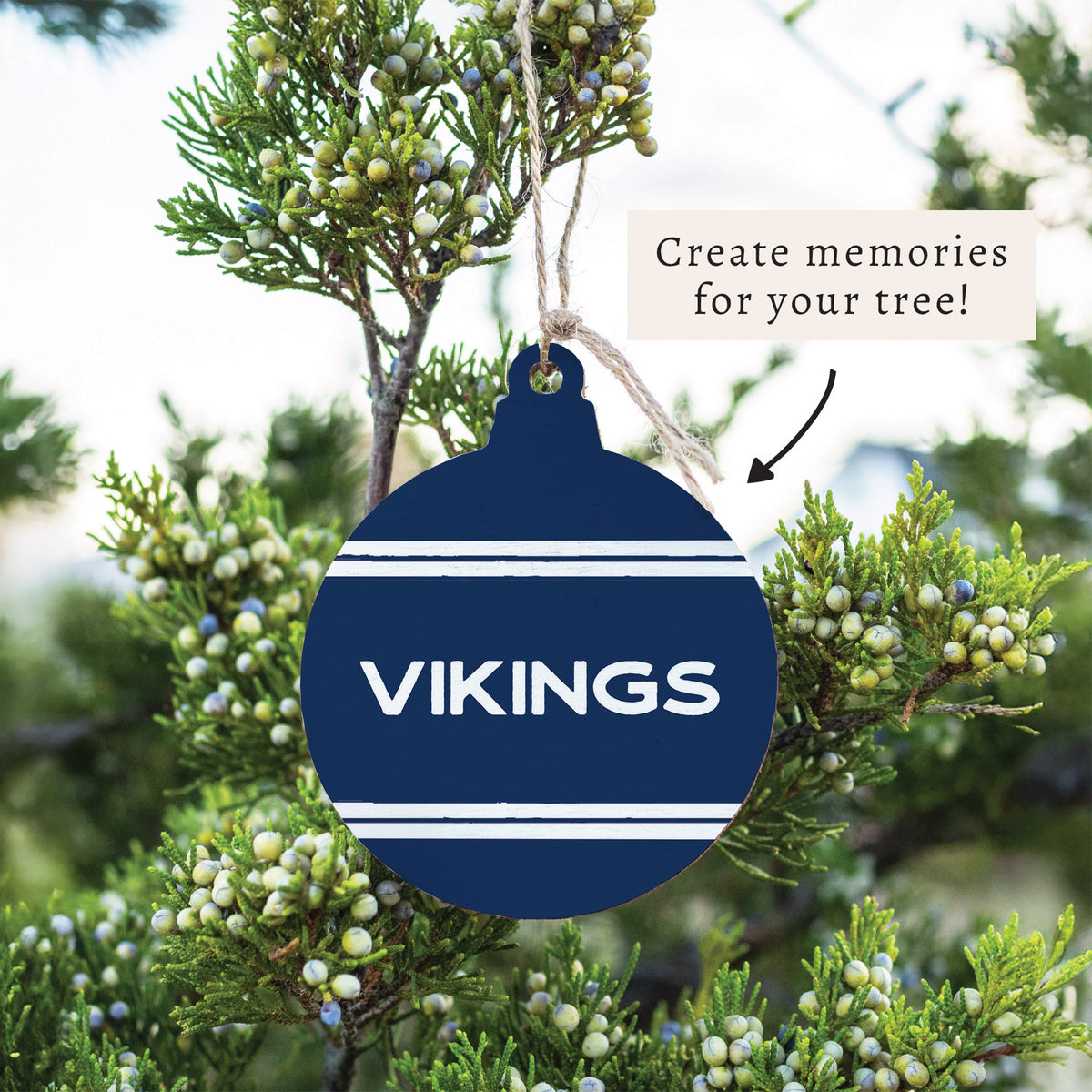 Collegiate Stripe Personalized Ornament