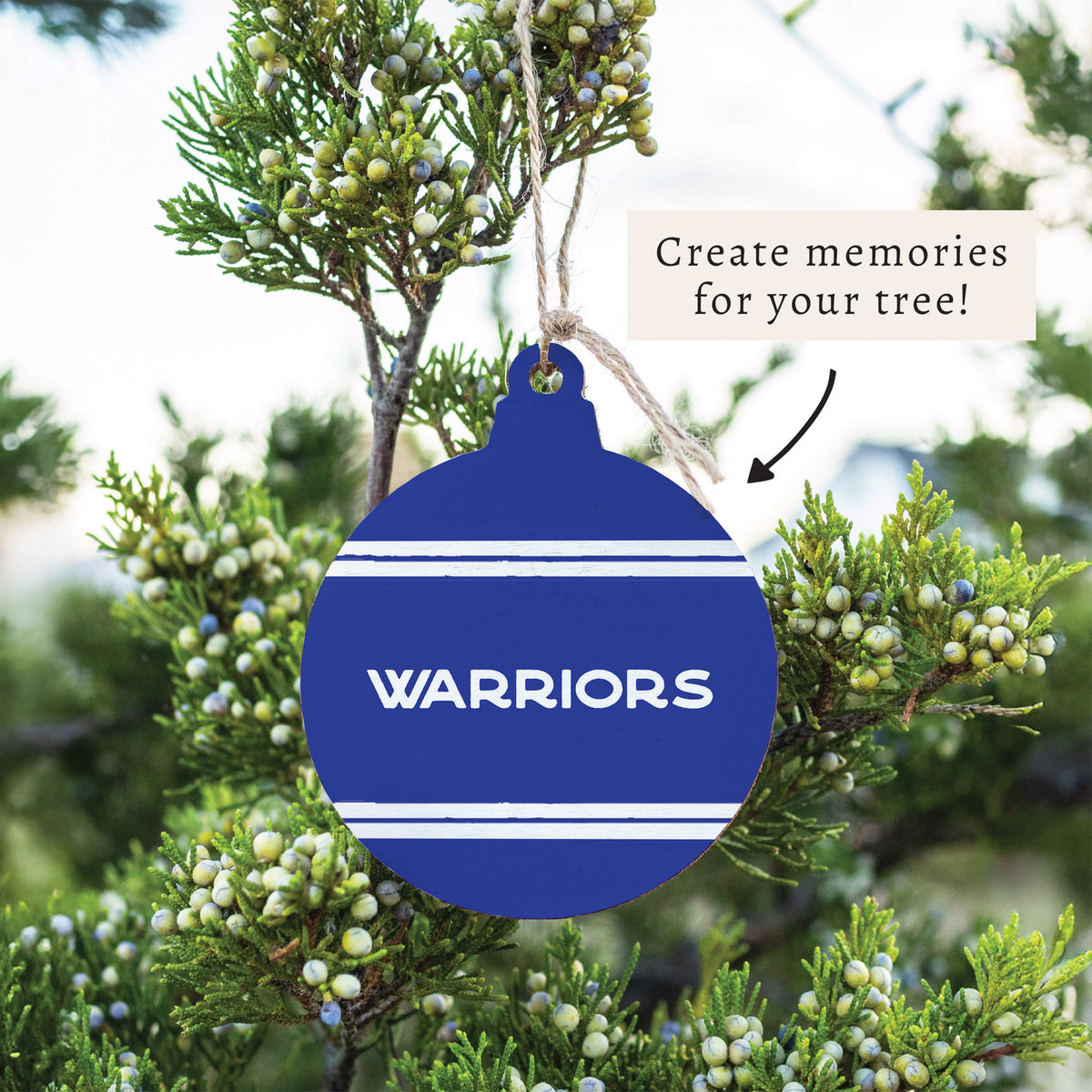 Collegiate Stripe Personalized Ornament