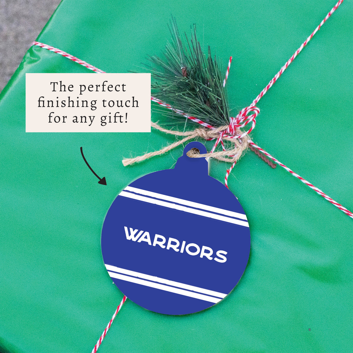 Collegiate Stripe Personalized Ornament