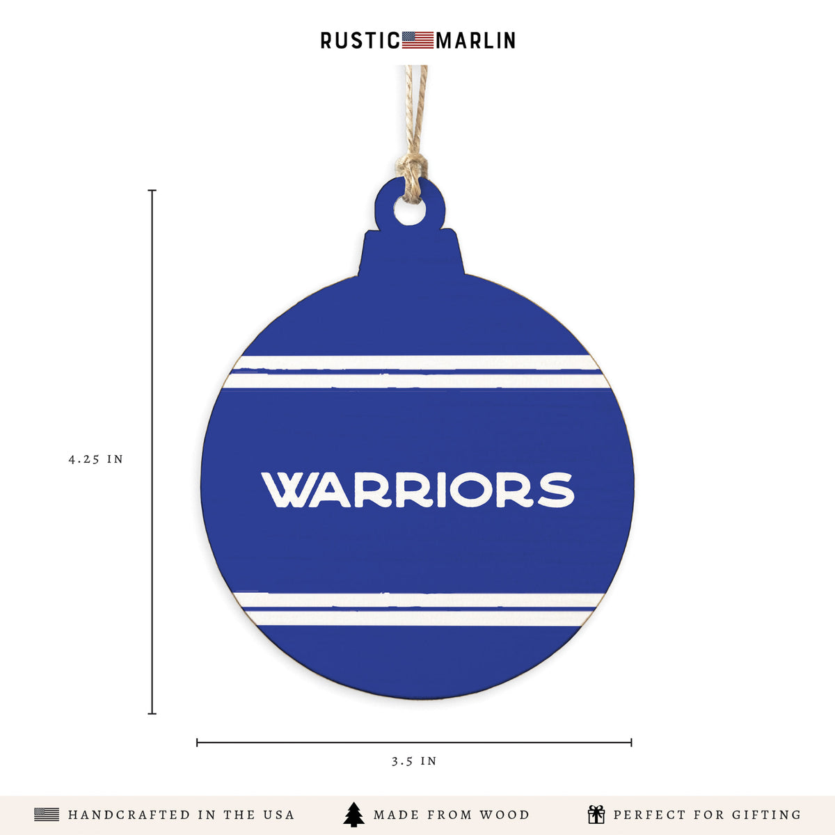 Collegiate Stripe Personalized Ornament