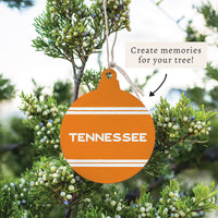 Collegiate Stripe Personalized Ornament
