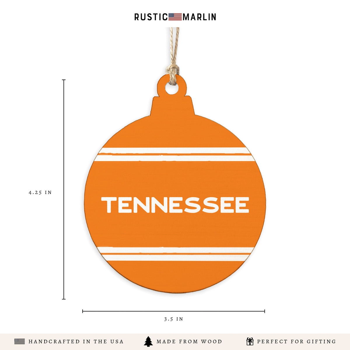 Collegiate Stripe Personalized Ornament