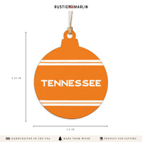 Collegiate Stripe Personalized Ornament