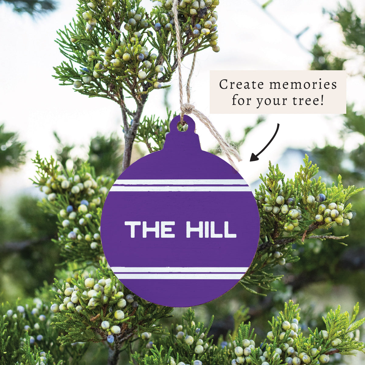 Collegiate Stripe Personalized Ornament