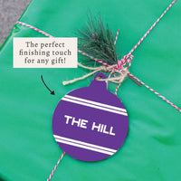 Collegiate Stripe Personalized Ornament