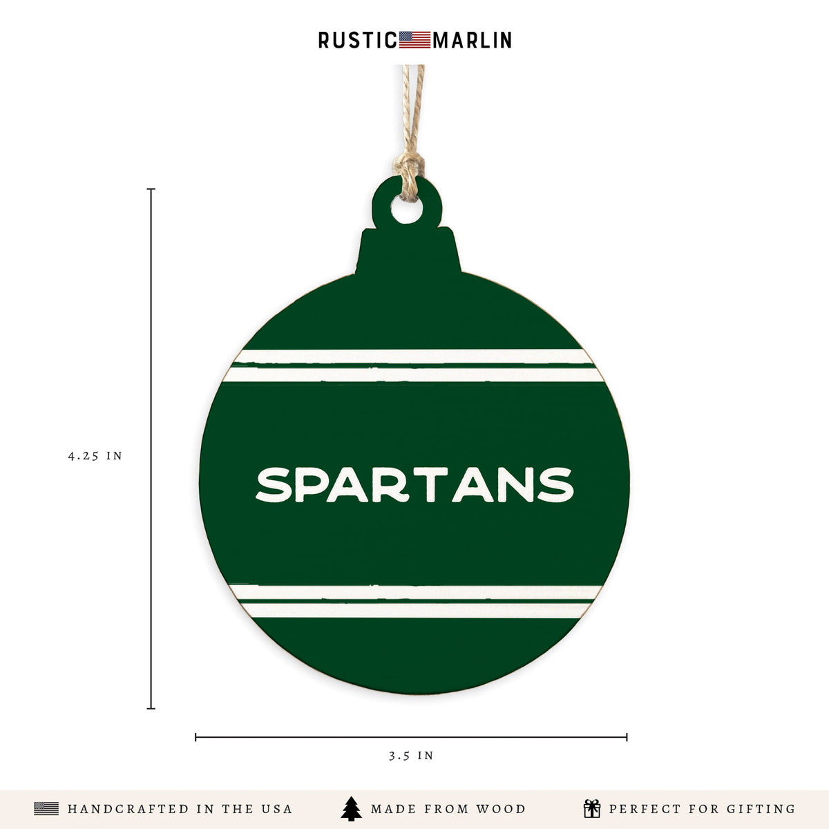 Collegiate Stripe Personalized Ornament