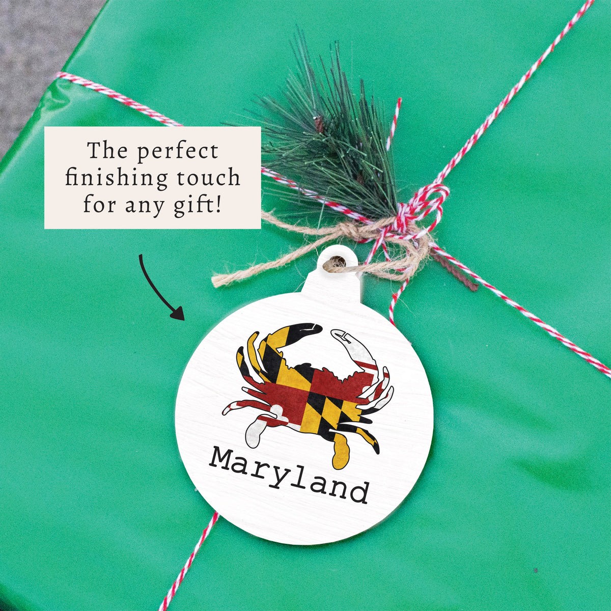 Maryland Flag Crab Personalized Ornament