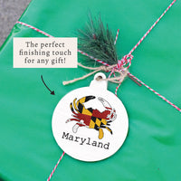 Maryland Flag Crab Personalized Ornament