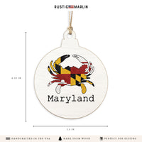 Maryland Flag Crab Personalized Ornament