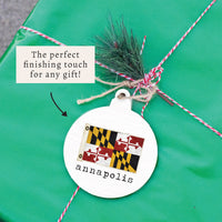 Maryland Vintage Flag Personalized Ornament