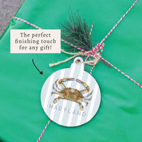 Maryland Striped Crab Personalized Ornament