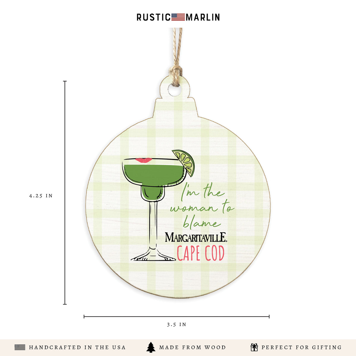 *I’m The Woman To Blame Margarita Personalized Ornament