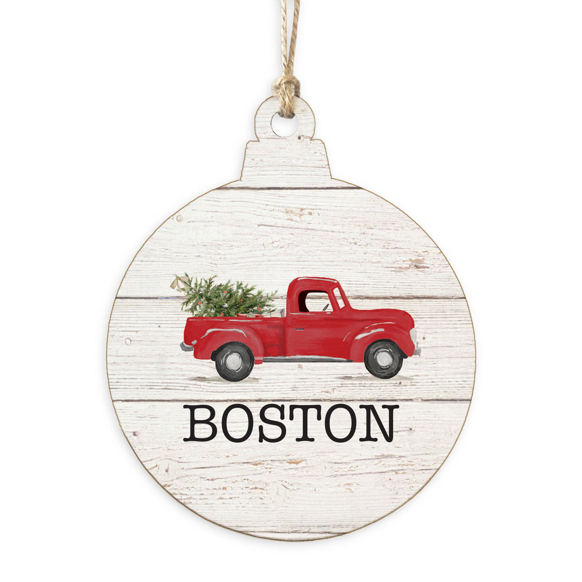 Christmas Tree Truck Personalized Ornament