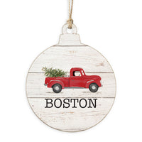 Christmas Tree Truck Personalized Ornament