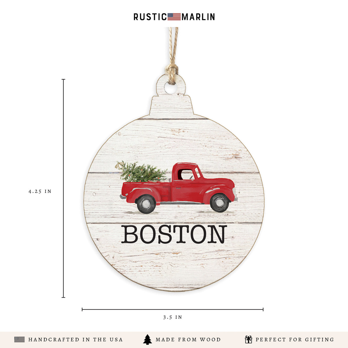 Christmas Tree Truck Personalized Ornament