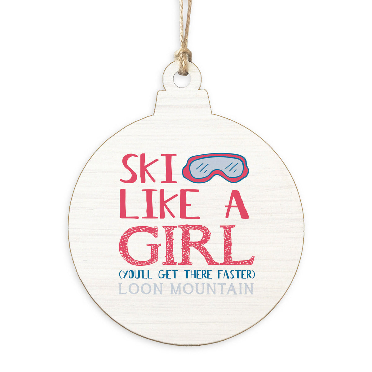 Ski Like a Girl Personalized Ornament