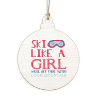 Ski Like a Girl Personalized Ornament