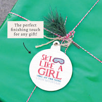 Ski Like a Girl Personalized Ornament