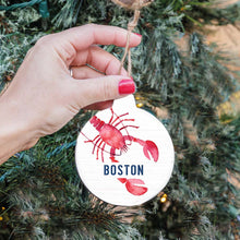 Load image into Gallery viewer, Personalized Watercolor Lobster Bulb Ornament
