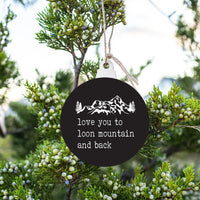 Love You To The Mountains And Back Personalized Bulb Ornament