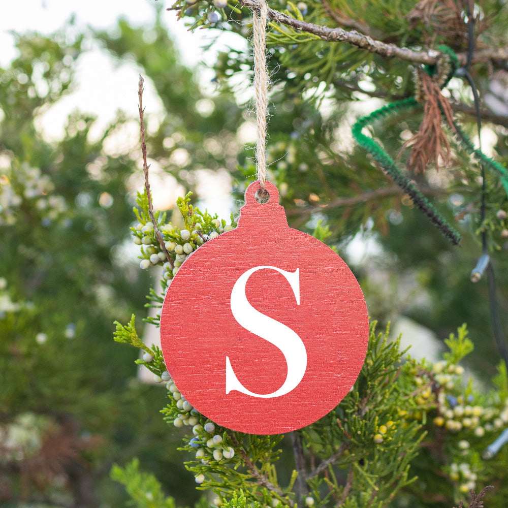 Personalized Initial Bulb Ornament