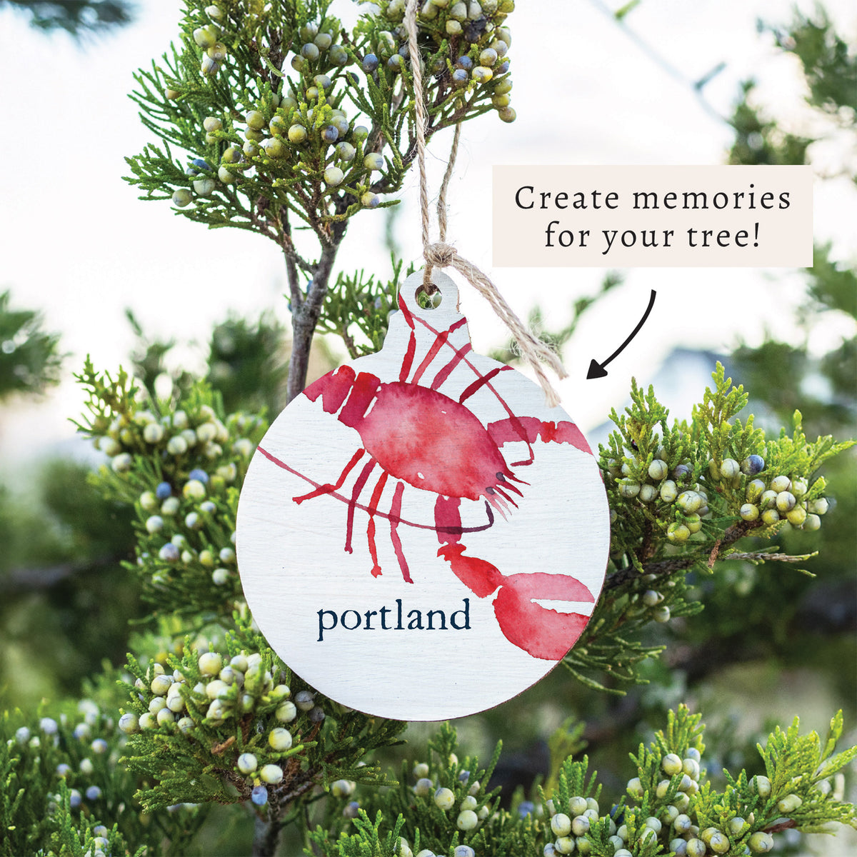 Lobster Watercolor Personalized Ornament