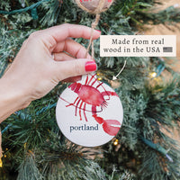 Lobster Watercolor Personalized Ornament