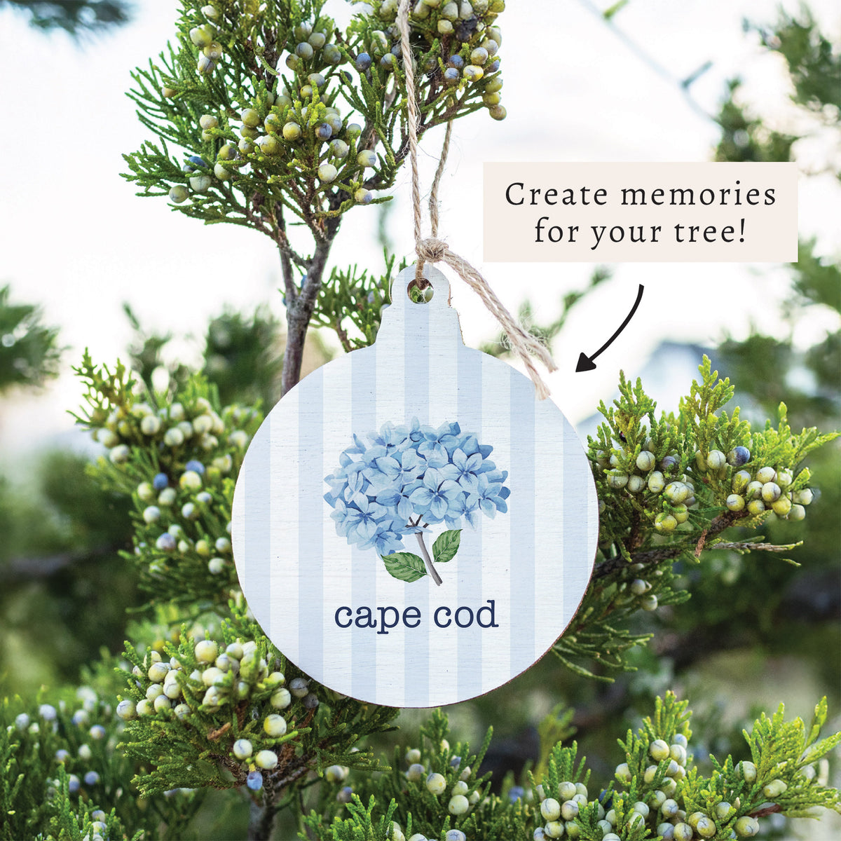Blooming Hydrangea Personalized Ornament