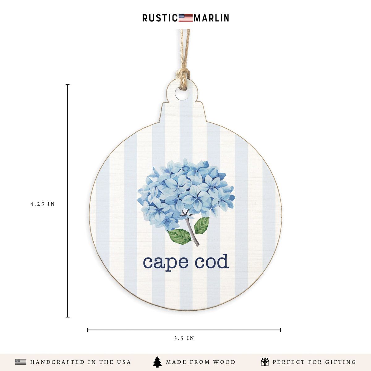 Blooming Hydrangea Personalized Ornament