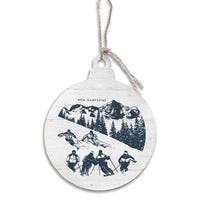 Retro Ski Personalized Bulb Ornament
