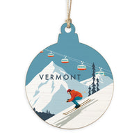 Bluebird Ski Day Personalized Ornament