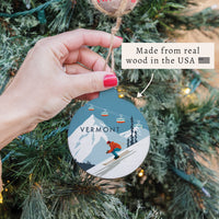 Bluebird Ski Day Personalized Ornament