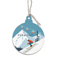 Bluebird Ski Day Personalized Ornament