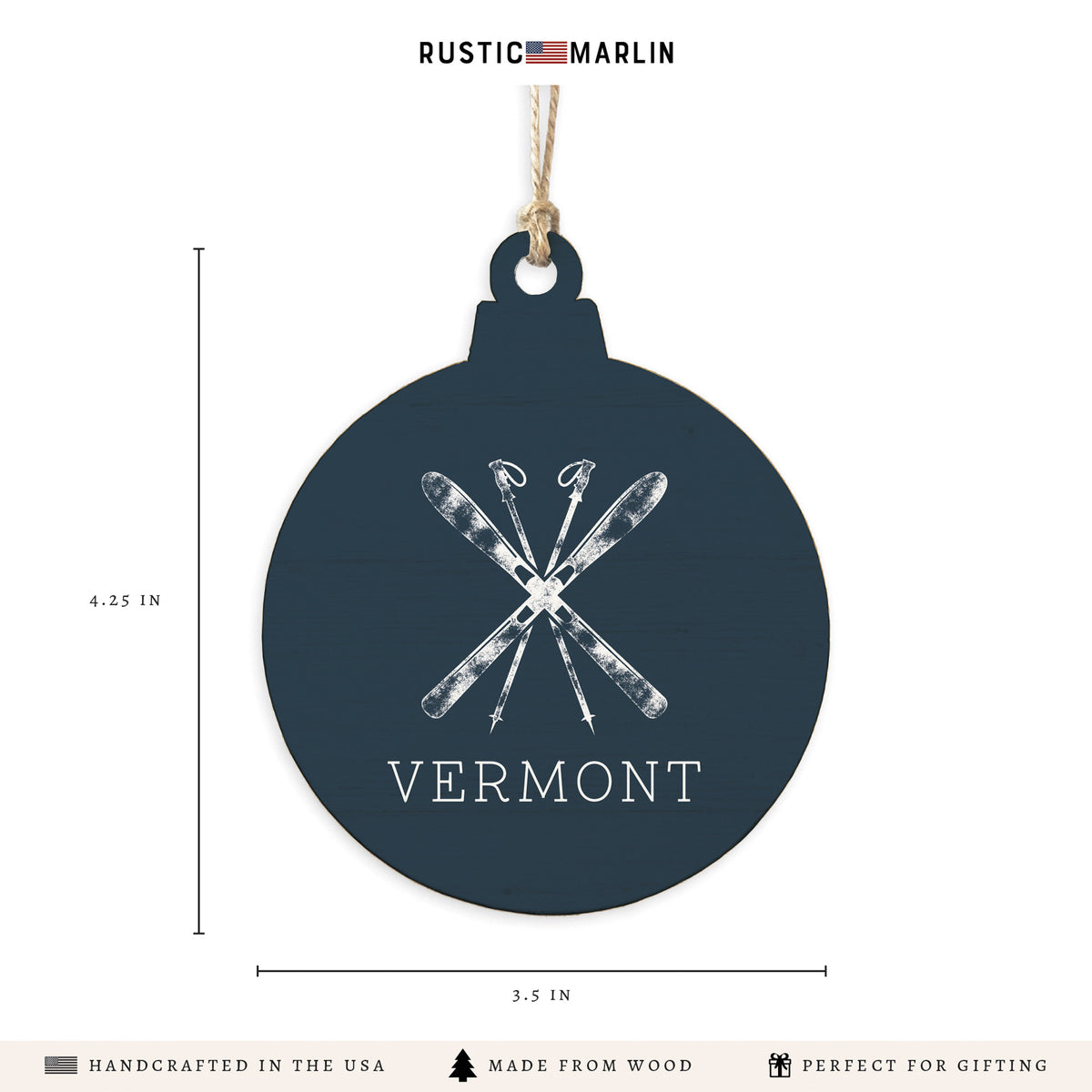 Skis Personalized Ornament
