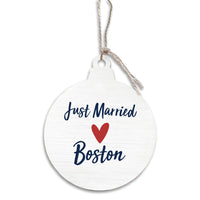 Just Married Personalized Bulb Ornament
