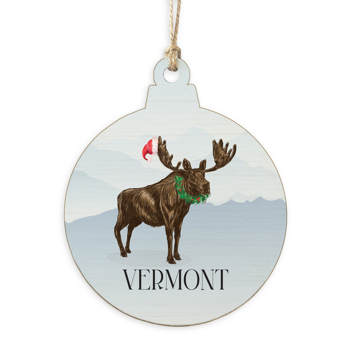 Santa Moose Personalized Ornament